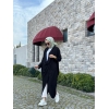 Tesettür Çapraz Kanguru Tunik Siyah Model 417 Tunik 1,650.00