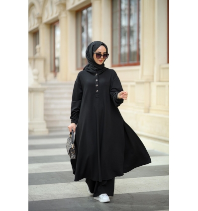 Tesettür Duha Takım Siyah Model 548 TUNİK TAKIM 1,800.00