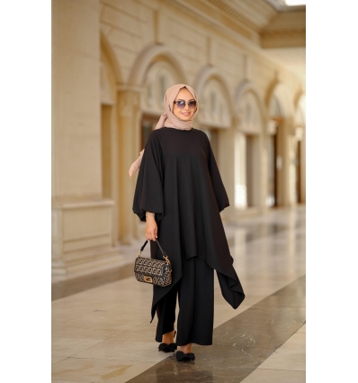 Tesettür Elena Takım Siyah Model 552 TUNİK TAKIM 1,000.00